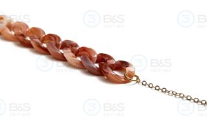 Acrylic Chain for Glasses, color coral